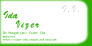 ida vizer business card